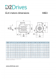ELK motory - rozměry IMB3