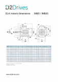 ELK motory - rozměry IMB5+IMB35